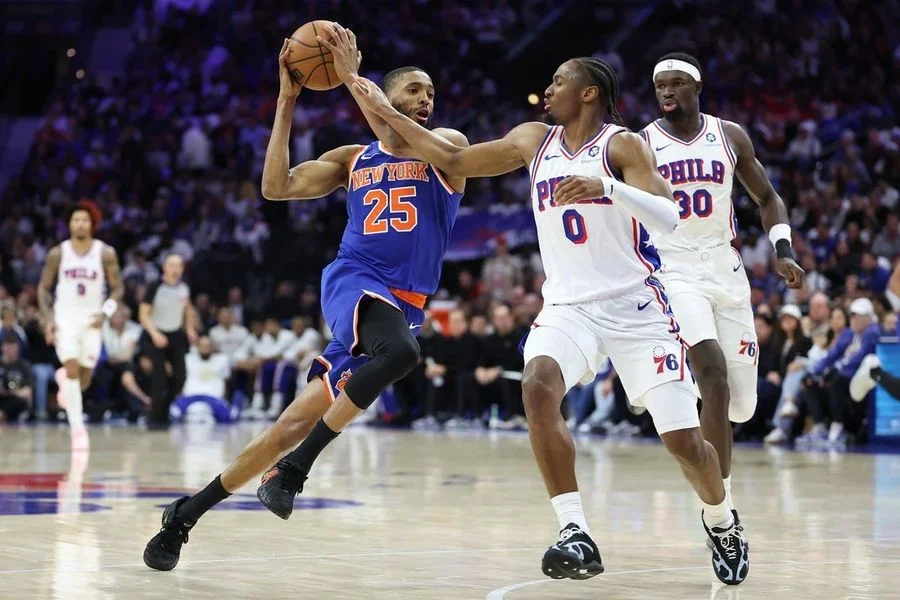 NBA: Playoffs-New York Knicks at Philadelphia 76ers
