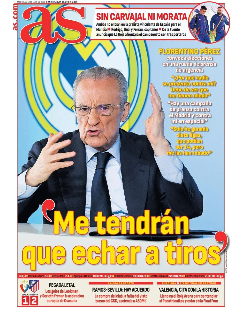 Estas son las portadas de la prensa deportiva de hoy